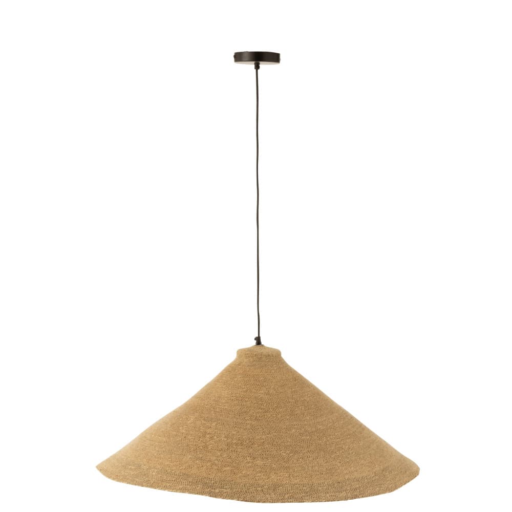 Lampe Suspendue Cone Jonc de Mer Naturel