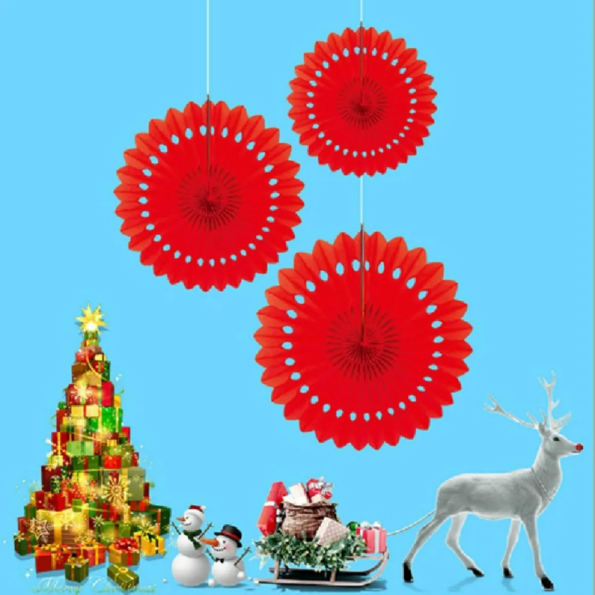 Wewoo Décoration carton fleur creuse Noël