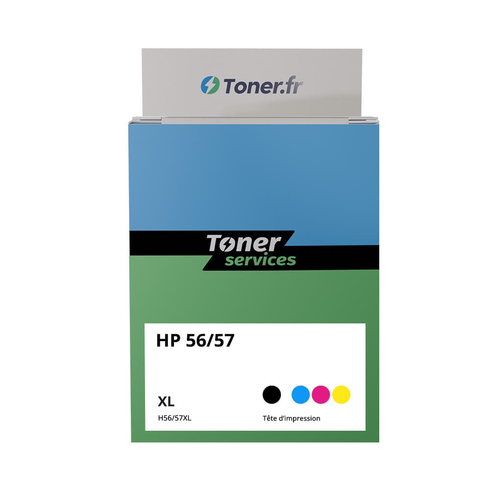Pack de 3 cartouches d'encre compatibles HP 57 XL noir et tricolor